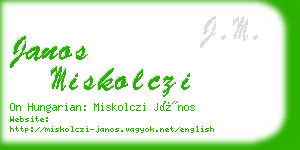 janos miskolczi business card